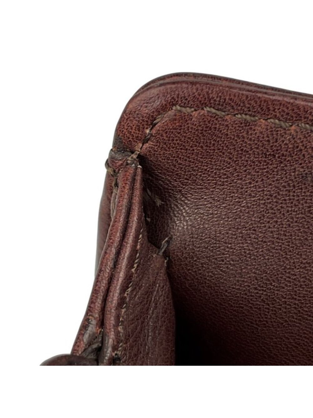 Chanel CC Logo Chain Handbag Tote Leather Brown - Picture 12 of 15